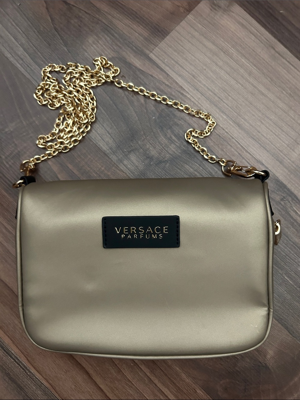 Versace Parfum Gold Chain Crossbody Bag